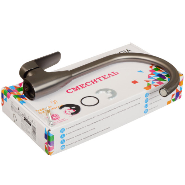 Смеситель для кухни Melodia della vita Samba оружейная сталь (MDV30815gn)