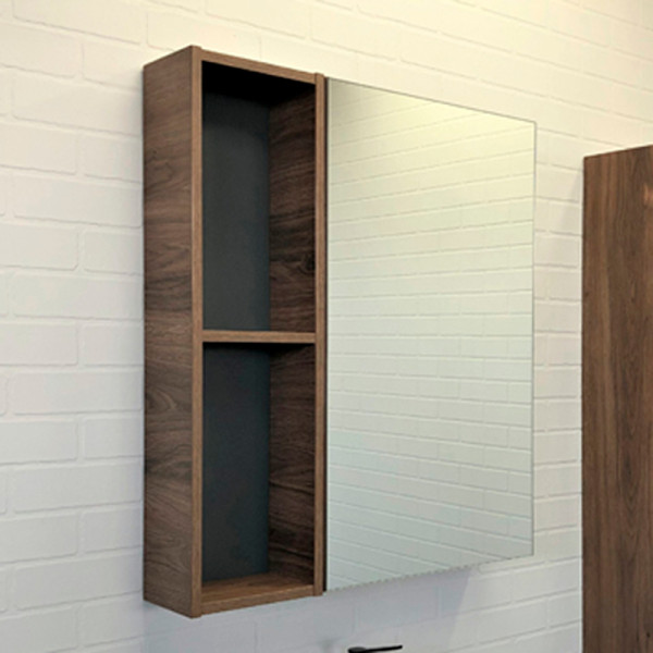 Шкаф зеркальный Comforty Порто 750x145x800 дуб темно-коричневый (00-00009231) Шкаф зеркальный Comforty Порто 750x145x800 дуб темно-коричневый (00-00009231)