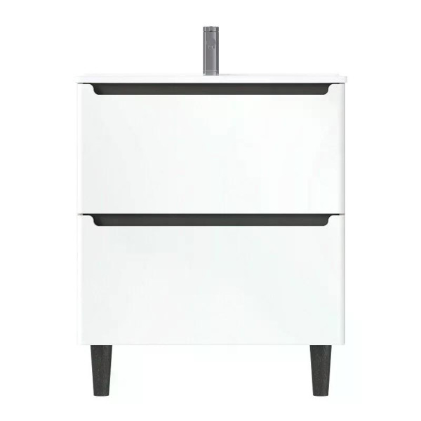 Тумба напольная 1Marka Coda 75Н 2я (Оскар 750) без раковины белая перламутровая (Ц0000042342)