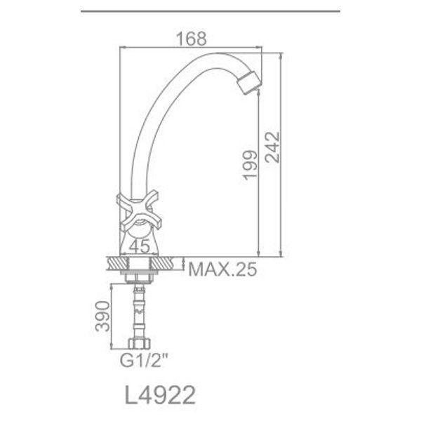 Смеситель для кухни Ledeme (L4922) Смеситель для кухни Ledeme (L4922)