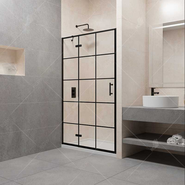 Душевая дверь RGW Passage 120x195 стекло прозрачное, профиль черный (41080712-84L)