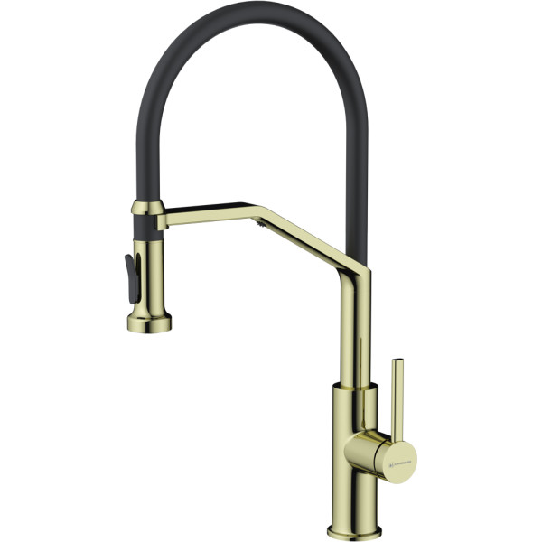 Смеситель для кухни Omoikiri Makkari 2 Plus-SB-LG-BL светлое золото/черный (4994496)
