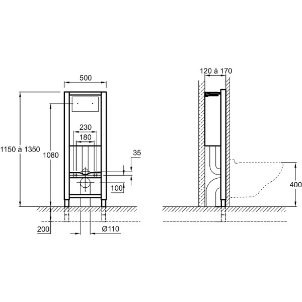 Инсталляция для подвесного унитаза Jacob Delafon (E5504-NF) Инсталляция для подвесного унитаза Jacob Delafon (E5504-NF)