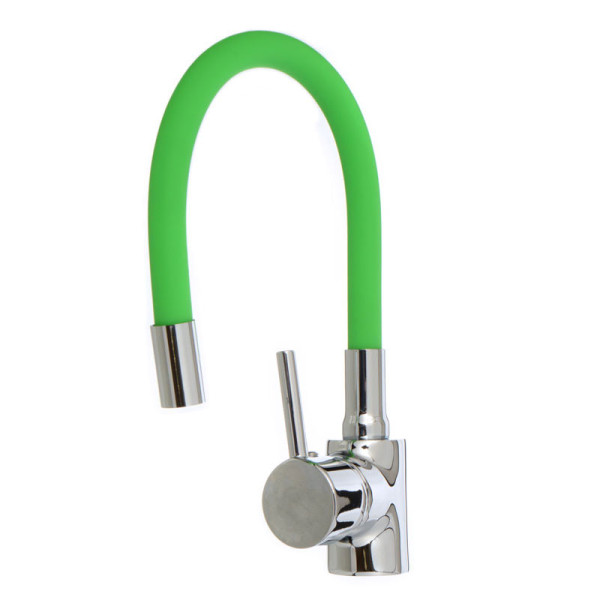 Смеситель для кухни Ex-promt Kitchen с гибким изливом, хром (Ex125.4-11 light green)