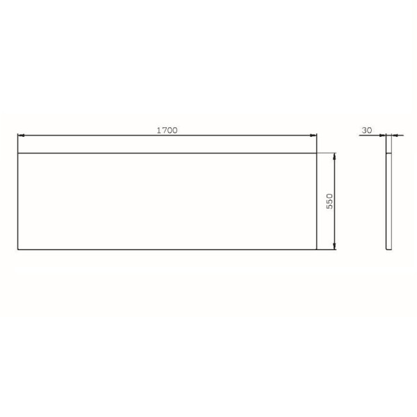 Экран фронтальный AM.PM Func 170х70/75/80 (W84A-170-070W-P)