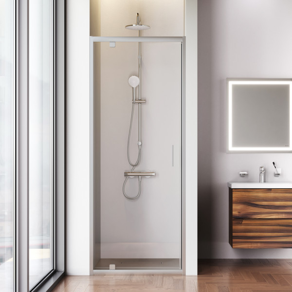 Душевая дверь AM.PM Gem 80x195 стекло прозрачное, профиль хром матовый (W90G-80-1P-MT) Душевая дверь AM.PM Gem 80x195 стекло прозрачное, профиль хром матовый (W90G-80-1P-MT)