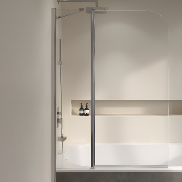 Душевые шторки для ванн RGW Screens 110x140 стекло прозрачное, профиль хром (351101111-11)