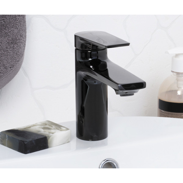 Смеситель для раковины WasserKRAFT Glan черный глянцевый (6603)