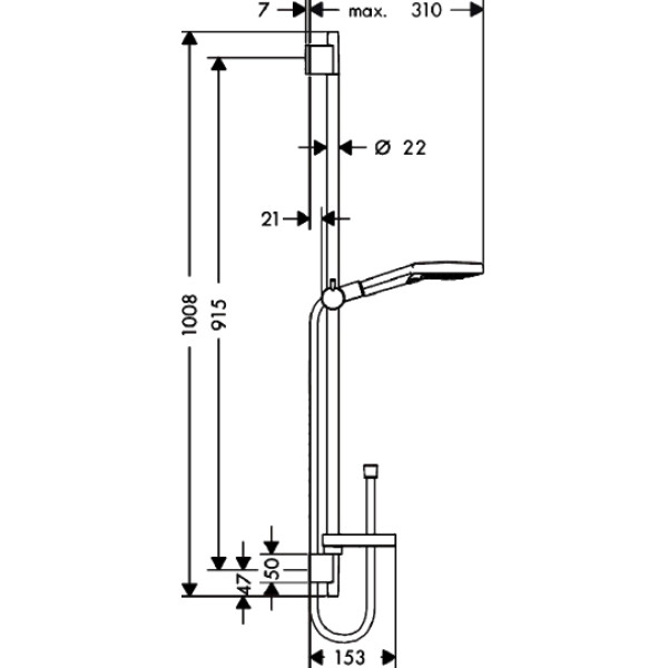 Гарнитур душевой Hansgrohe Raindance Select S 120 (26631000)