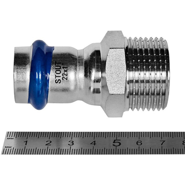 Переход 22х1"Н Stout SSS-2021 ВПр-НР (нерж.ст., пресс) SSS-2021-000221