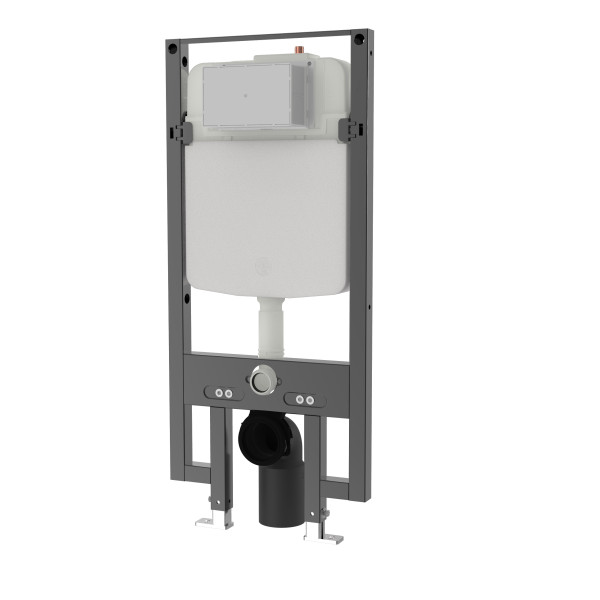 Инсталляция с подвесным унитазом Jacob Delafon Rodin с сиденьем с клавишей смыва, хром (EDY102-00, E23280-00, E38066-CP, E38064-NF) (E39933-CP)