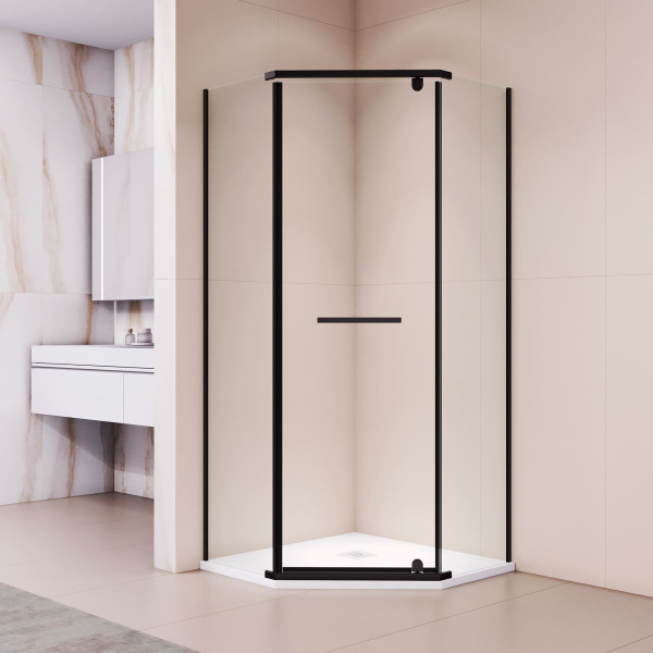 Душевой уголок RGW PA-82B 1000x1000 стекло прозрачное, профиль черный (41088200-14)