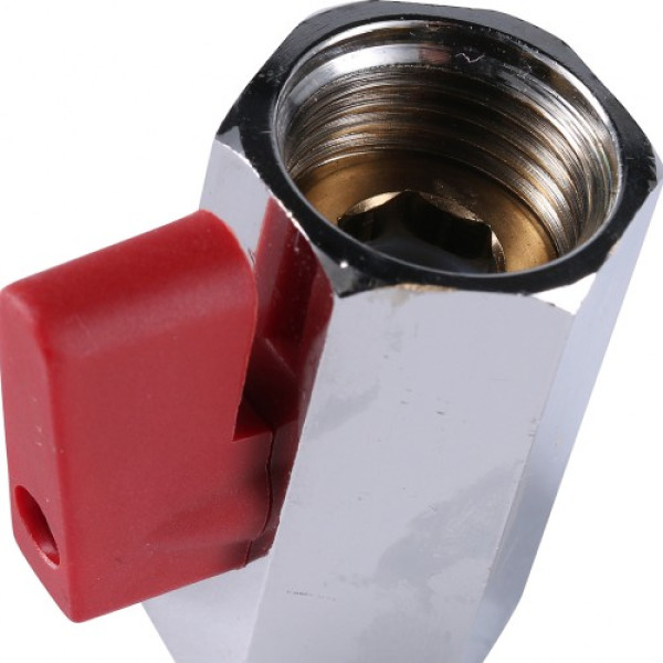Кран 1/2" ВВ шаровый Stout (мини) красный флажок SVB-0021-000015 Кран 1/2" ВВ шаровый Stout (мини) красный флажок SVB-0021-000015
