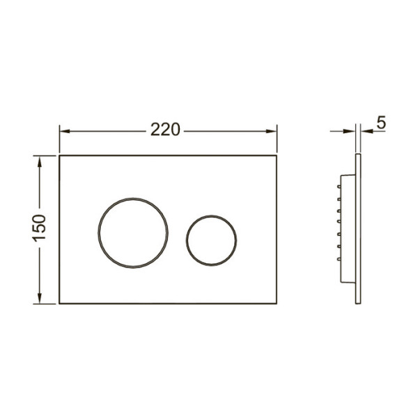 Клавиша смывная Tece TECEloop 2.0 Хром глянцевый (9240927)
