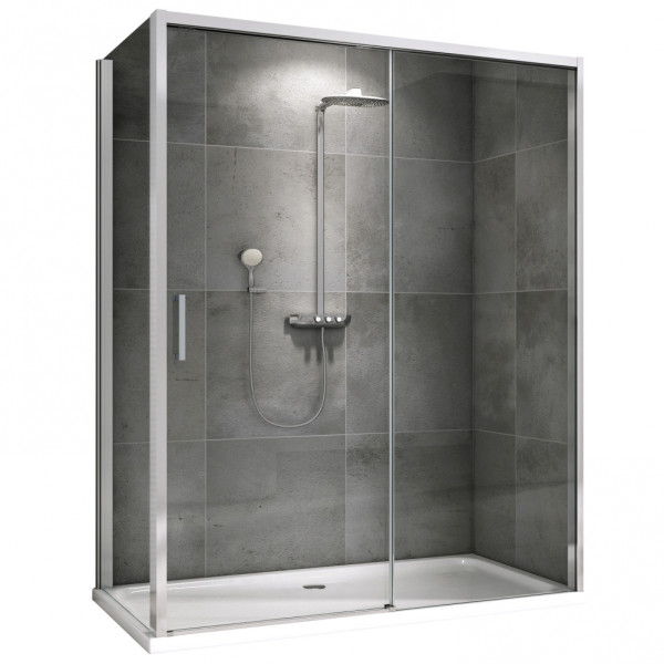 Душевой уголок Abber Komfort 90x90x200 стекло прозрачное, профиль хром (AG93150-S92) Душевой уголок Abber Komfort 90x90x200 стекло прозрачное, профиль хром (AG93150-S92)