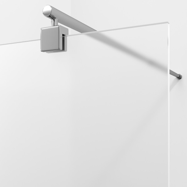 Душевое ограждение WasserKRAFT Rur 100x200 стекло зеркальное матовое, профиль серебристый (30W44-MG)