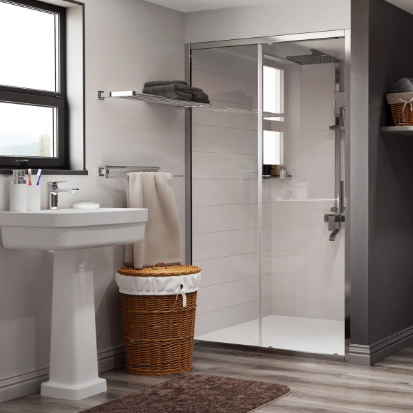 Душевая дверь WasserKraft Main 110*200 стекло прозрачное, профиль хром (41S13) Душевая дверь WasserKraft Main 110*200 стекло прозрачное, профиль хром (41S13)