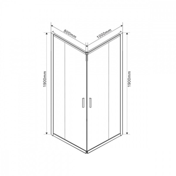 Душевой уголок Vincea Garda 1000х800х1900 стекло прозрачное, профиль хром (VSS-1G8010CL)
