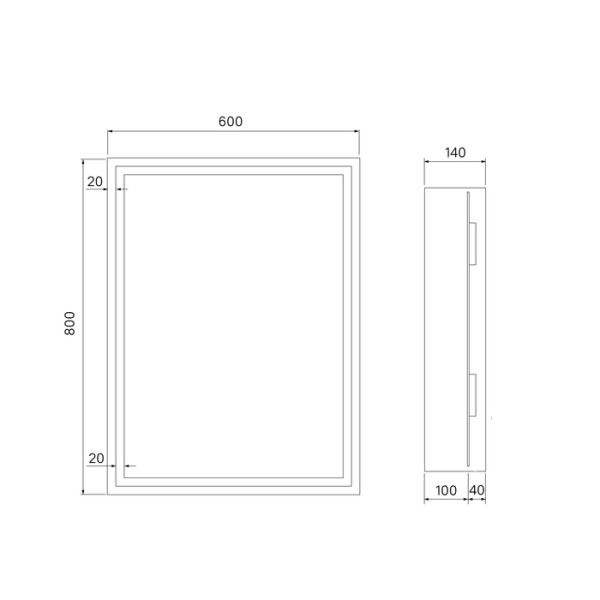 Шкаф зеркальный с подсветкой Iddis Zodiac 60x80 (ZOD6000i99)