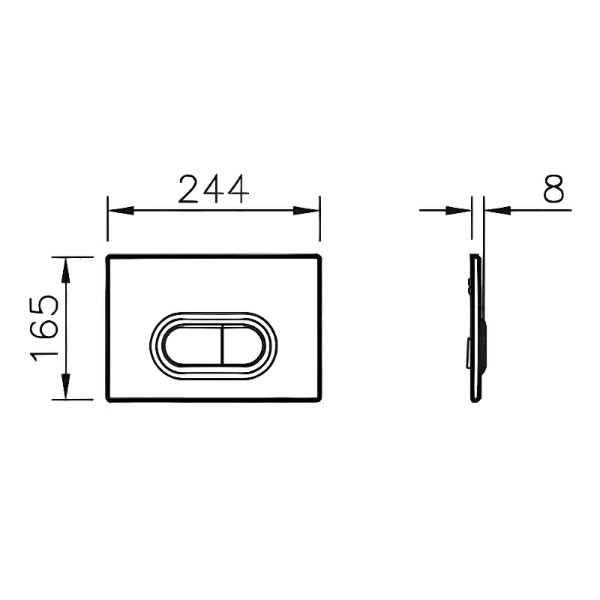 Клавиша смывная Vitra Loop O матовый хром (740-0940)