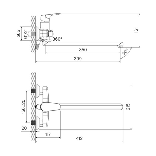 Смеситель для ванны и душа Iddis Zodiac (ZODSBL2i10WA) Смеситель для ванны и душа Iddis Zodiac (ZODSBL2i10WA)