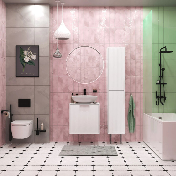 Пенал подвесной 1Marka Estel 314x371x1767 белый (Ц0000027254)