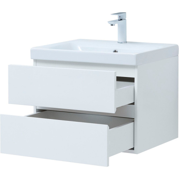 Тумба подвесная Aquanet Беркли 60 белый глянец (2 ящика) (00302349) Тумба подвесная Aquanet Беркли 60 белый глянец (2 ящика) (00302349)