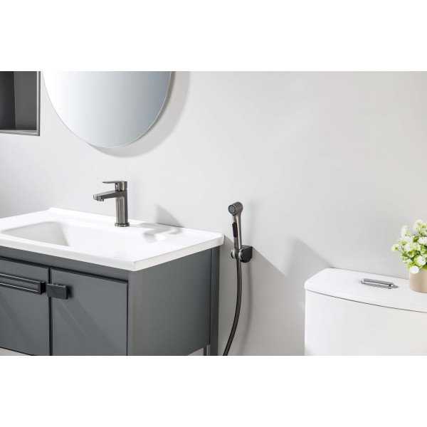 Смеситель для раковины Aquatek Лугано с гигиеническим душем оружейная сталь (AQ1712BGM) Смеситель для раковины Aquatek Лугано с гигиеническим душем оружейная сталь (AQ1712BGM)