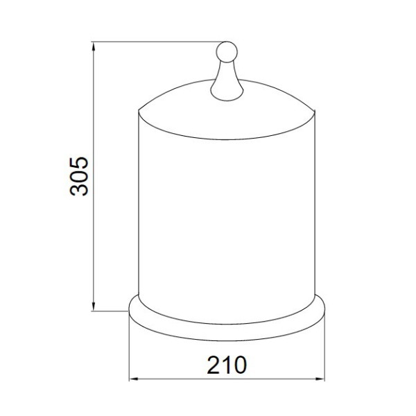 Ведро для мусора Boheme Imperiale 30,5x21x21 золото (10424)