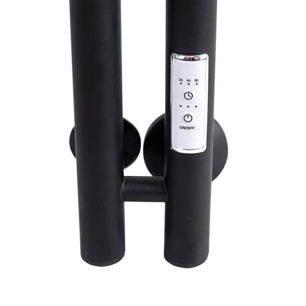 Полотенцесушитель электрический Velar Стайл Iron R 800x152 3 сек, RAL9005 сухой тэн, скр монтаж, 3 крючка круглый профиль черный Полотенцесушитель электрический Velar Стайл Iron R 800x152 3 сек, RAL9005 сухой тэн, скр монтаж, 3 крючка круглый профиль черный