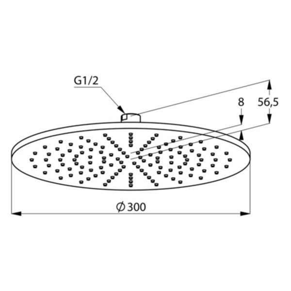 Верхний душ Kludi A-QA 300*300*57 белый (6433091-00)