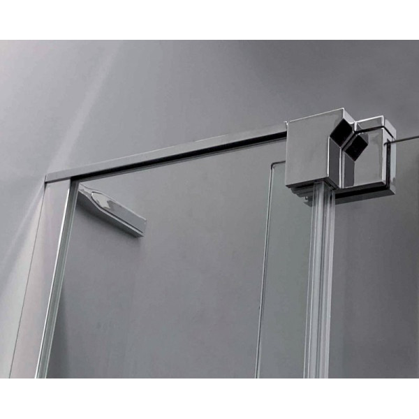 Душевой уголок Cezares Slider 100x100x195 стекло серый, профиль хром (SLIDER-A-2-100/110-GRIGIO-Cr)