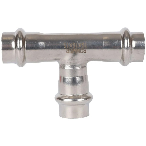 Тройник 15 Rommer из нержавеющей стали (пресс) (RSS-0013-000015) Тройник 15 Rommer из нержавеющей стали (пресс) (RSS-0013-000015)
