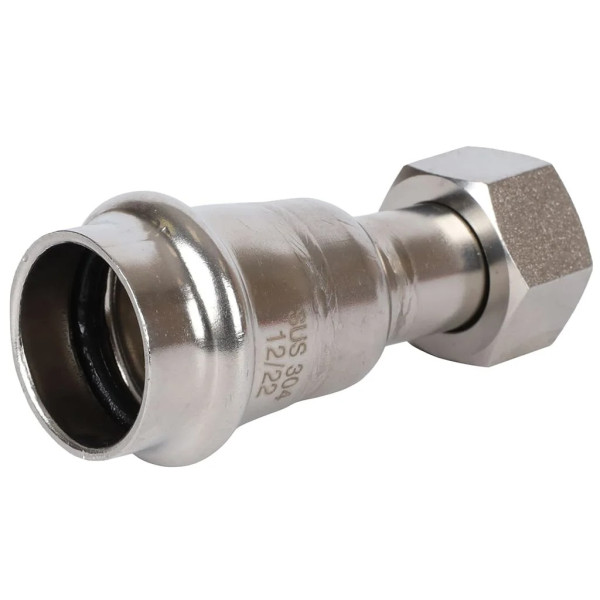 Переход 22х1/2"B с накидной гайкой Rommer из нержавеющей стали (пресс) (RSS-0026-002212) Переход 22х1/2"B с накидной гайкой Rommer из нержавеющей стали (пресс) (RSS-0026-002212)