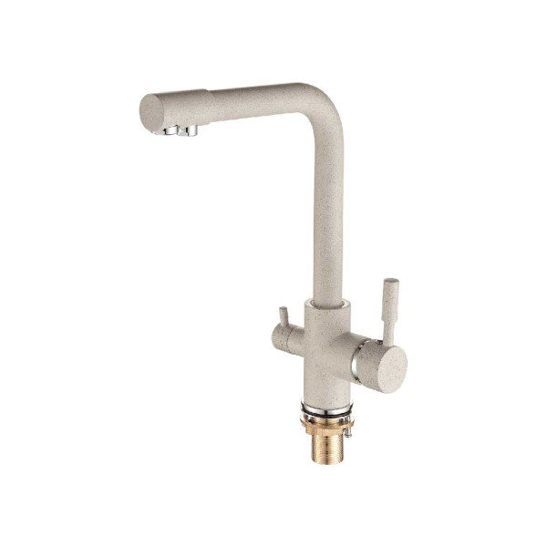 Смеситель для кухни Fashun с переключателем на фильтр Бежевый (A4352-20)