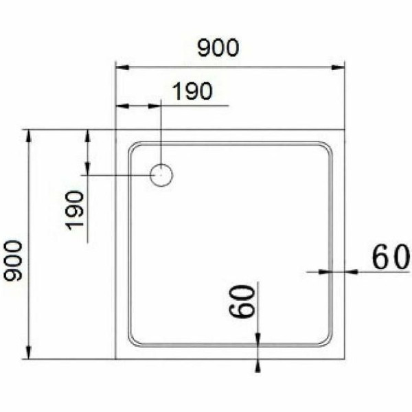 Душевой поддон Cezares 90x90x14 белый (TRAY-A-A-90-15-W0)