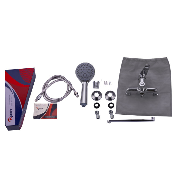 Смеситель для ванны и душа Plstart с душевым комплектом хром (PD22054)