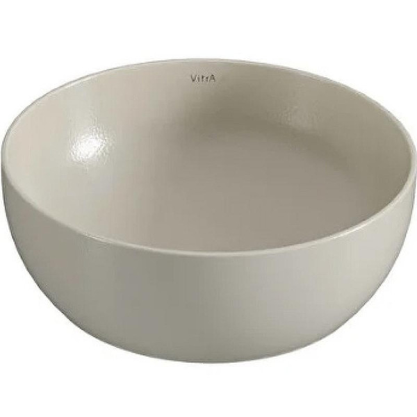 Раковина накладная Vitra Outline Recycled 41x41 без перелива матовый тауп (7992B066-0016)