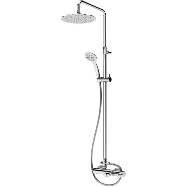 Душевая система CZR со смесителем с изливом, ручным и верхним душем 250 мм, хром (CZR-B-CVD-01)