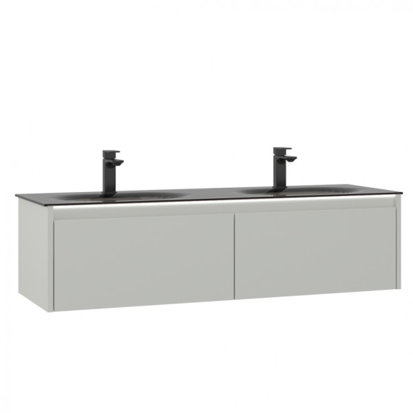 Тумба подвесная Orka Lisbon 1320x500x350 с раковиной кашемировый матовый (5001441)
