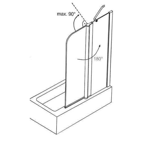 Душевая шторка Azario Merrit 110x140 стекло прозрачное, профиль хром (AZ-NF6221 110)