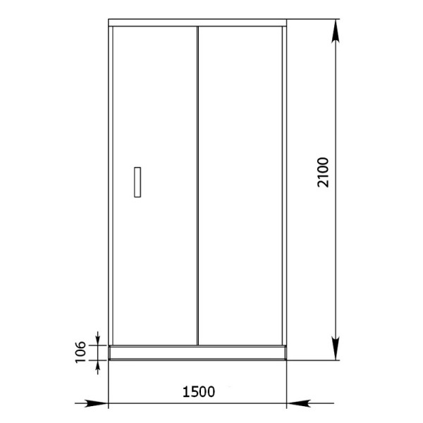 Душевая дверь Aquanet Alfa 150х210 стекло прозрачное (00168422) Душевая дверь Aquanet Alfa 150х210 стекло прозрачное (00168422)