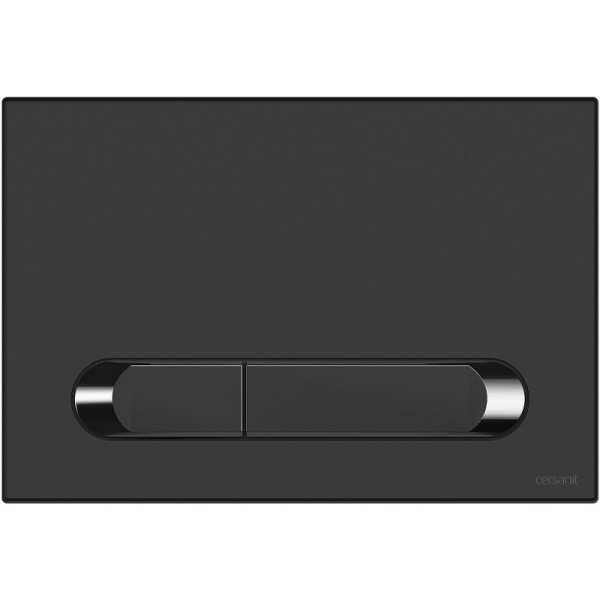 Клавиша смывная Сersanit Estetica для LINK PRO/VECTOR/LINK/HI-TEC пластик черный матовый с рамкой хром (64112)
