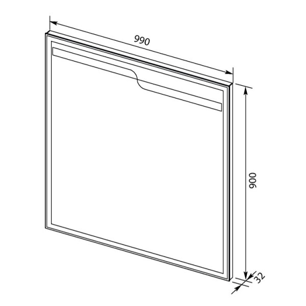 Зеркало Aquanet Модена 100 белый (198490)
