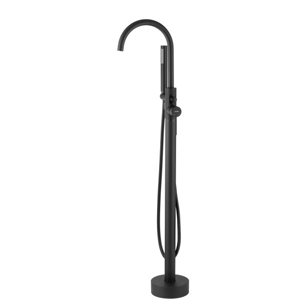 Смеситель напольный Swedbe Spira черный (4000B) Смеситель напольный Swedbe Spira черный (4000B)