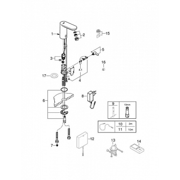 Смеситель для раковины Grohe Eurosmart Cosmopolitan E (36325001)