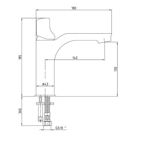 Смеситель для раковины E.C.A. Myra белый (104108986EX)