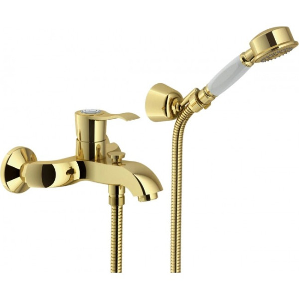 Смеситель для ванны и душа Nobili Sofi золотой, с душевым набором (SI98110GDP)