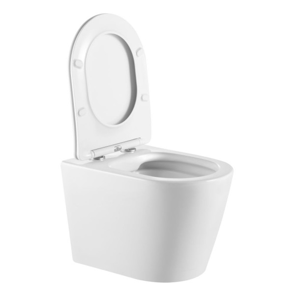 Унитаз подвесной Triton Verso с сиденьем микролифт, белый (VO-0832)