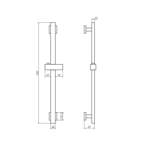 Душевой гарнитур Fashun штанга, лейка душевая, держатель сатин (N8002)